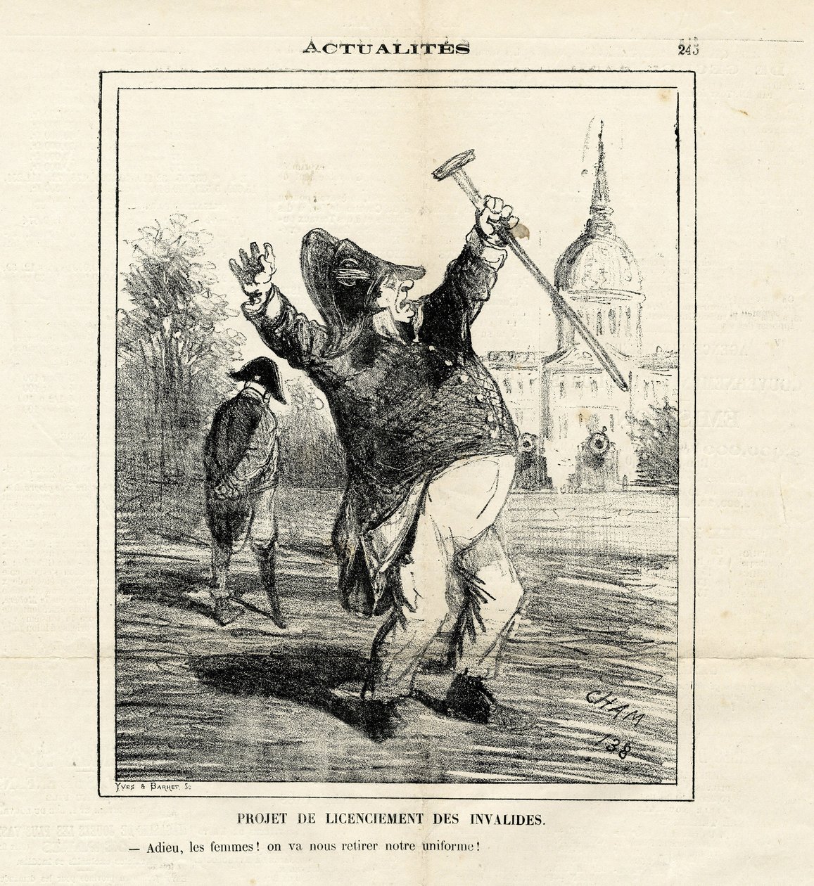 Illustration av Cham (1819-1879) i Le Charivari av Amédée de Noé