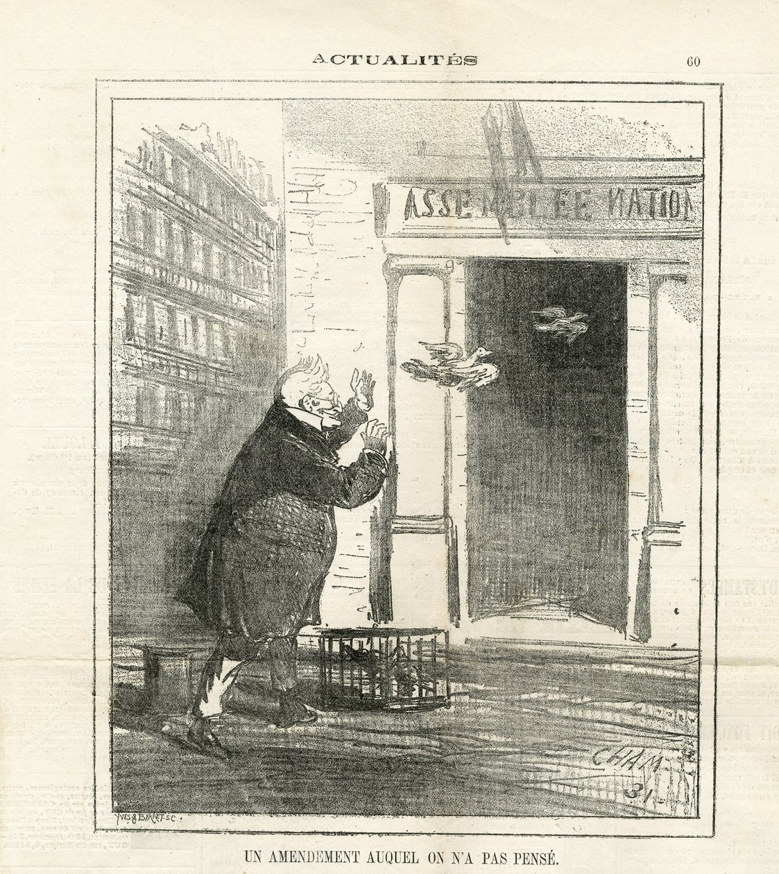 Illustration av Cham (1819-1879) i Le Charivari av Amédée de Noé