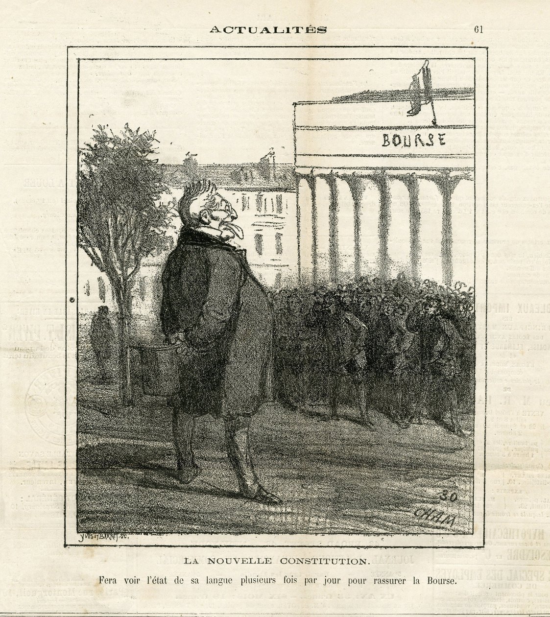Illustration av Cham (1819-1879) i Le Charivari av Amédée de Noé