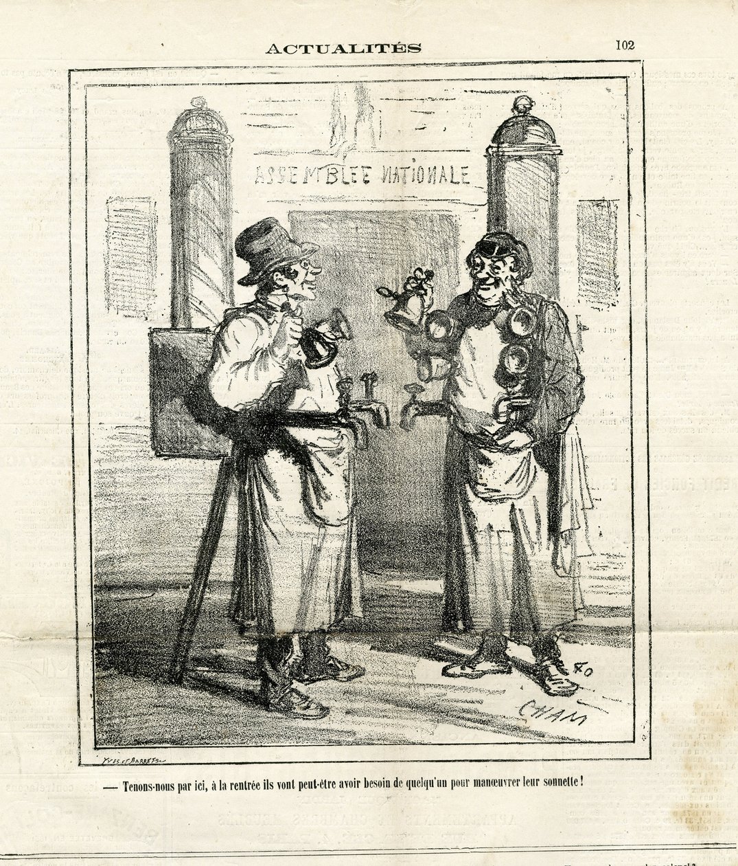 Illustration av Cham (1819-1879) i Le Charivari av Amédée de Noé