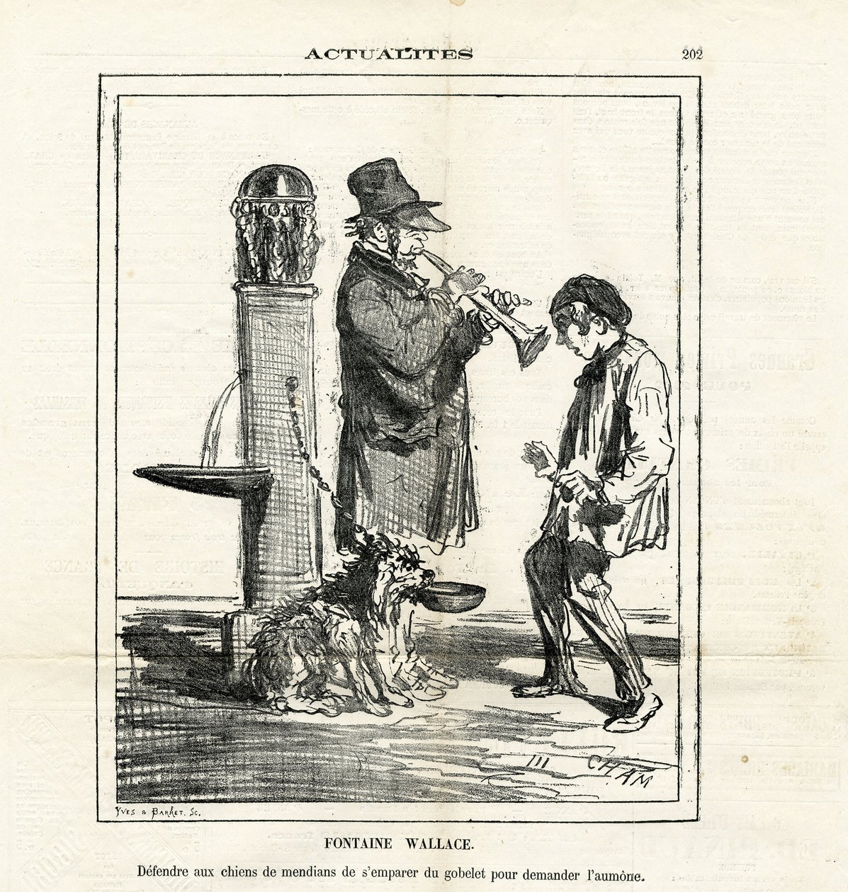 Illustration av Cham (1819-1879) i Le Charivari av Amédée de Noé