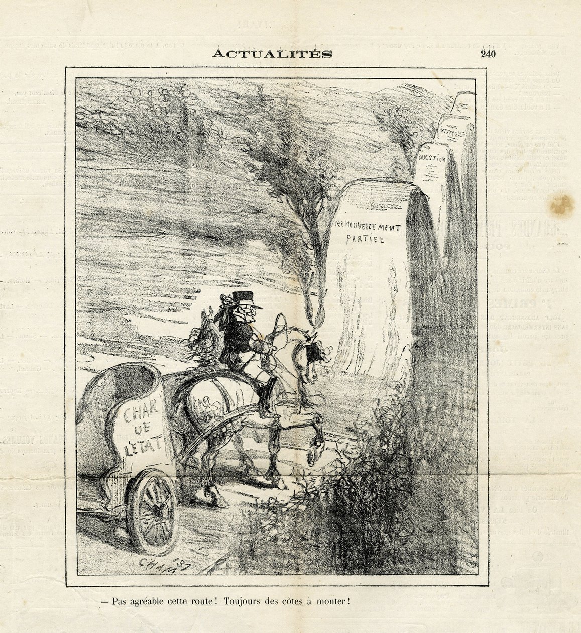 Illustration av Cham (1819-1879) i Le Charivari av Amédée de Noé