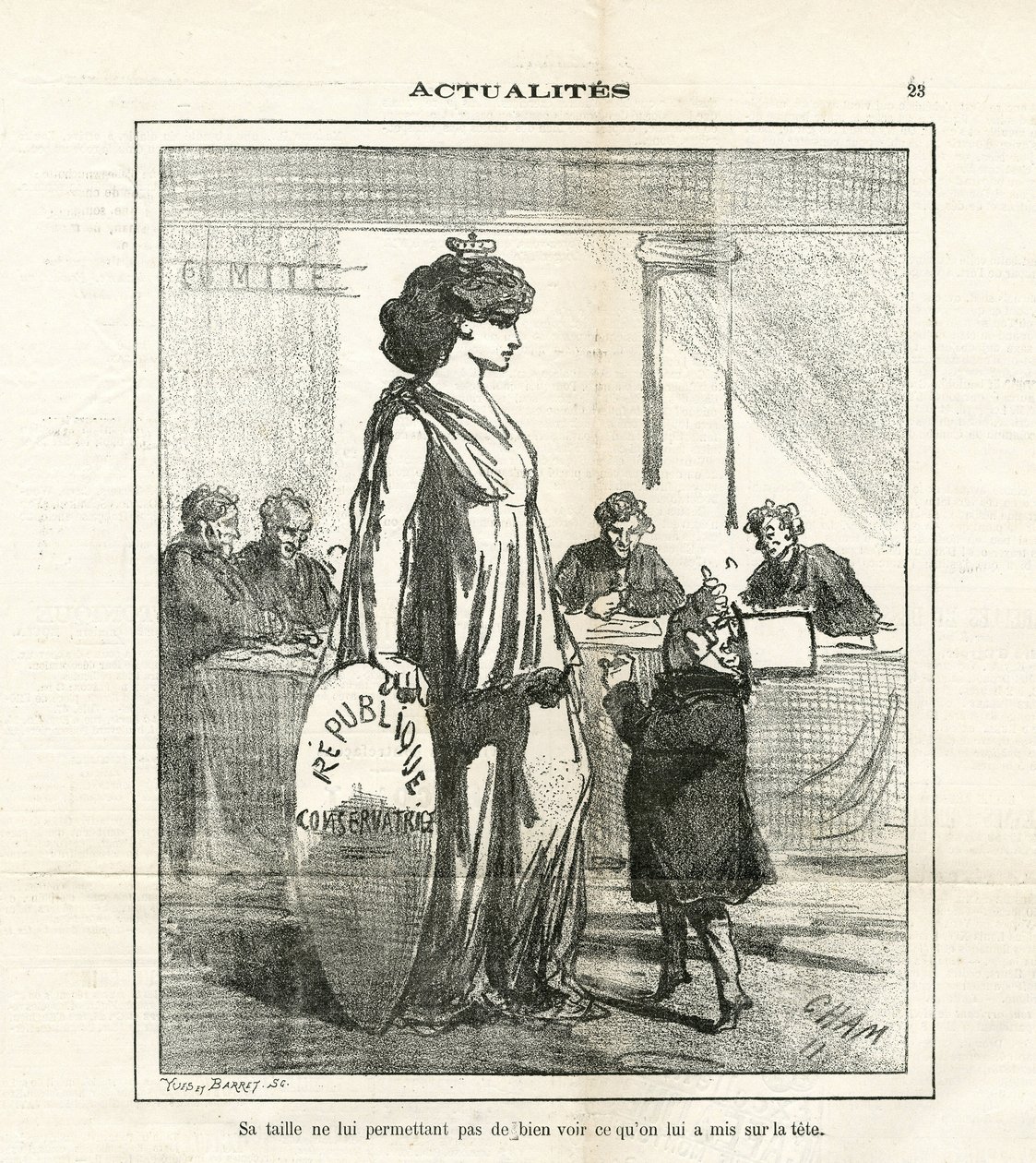 Illustration av Cham (1819-1879) i Le Charivari av Amédée de Noé