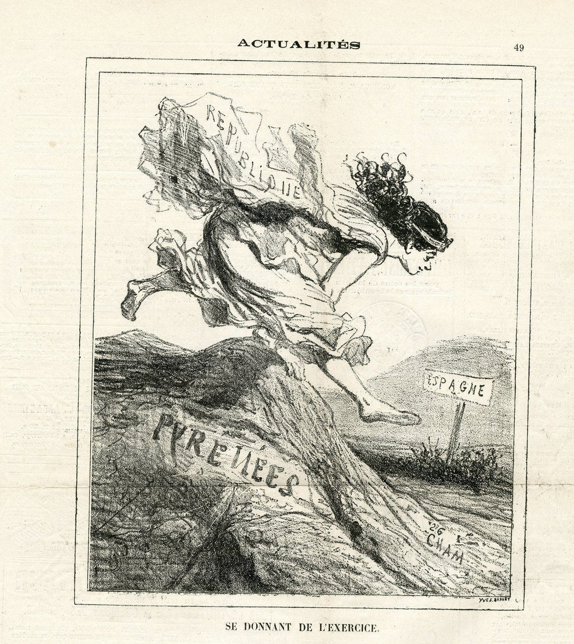 Illustration av Cham (1819-1879) i Le Charivari av Amédée de Noé