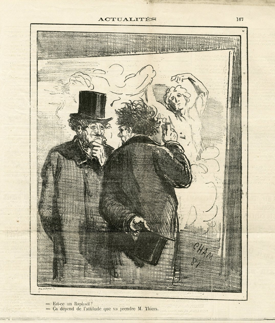 Illustration av Cham (1819-1879) i Le Charivari av Amédée de Noé