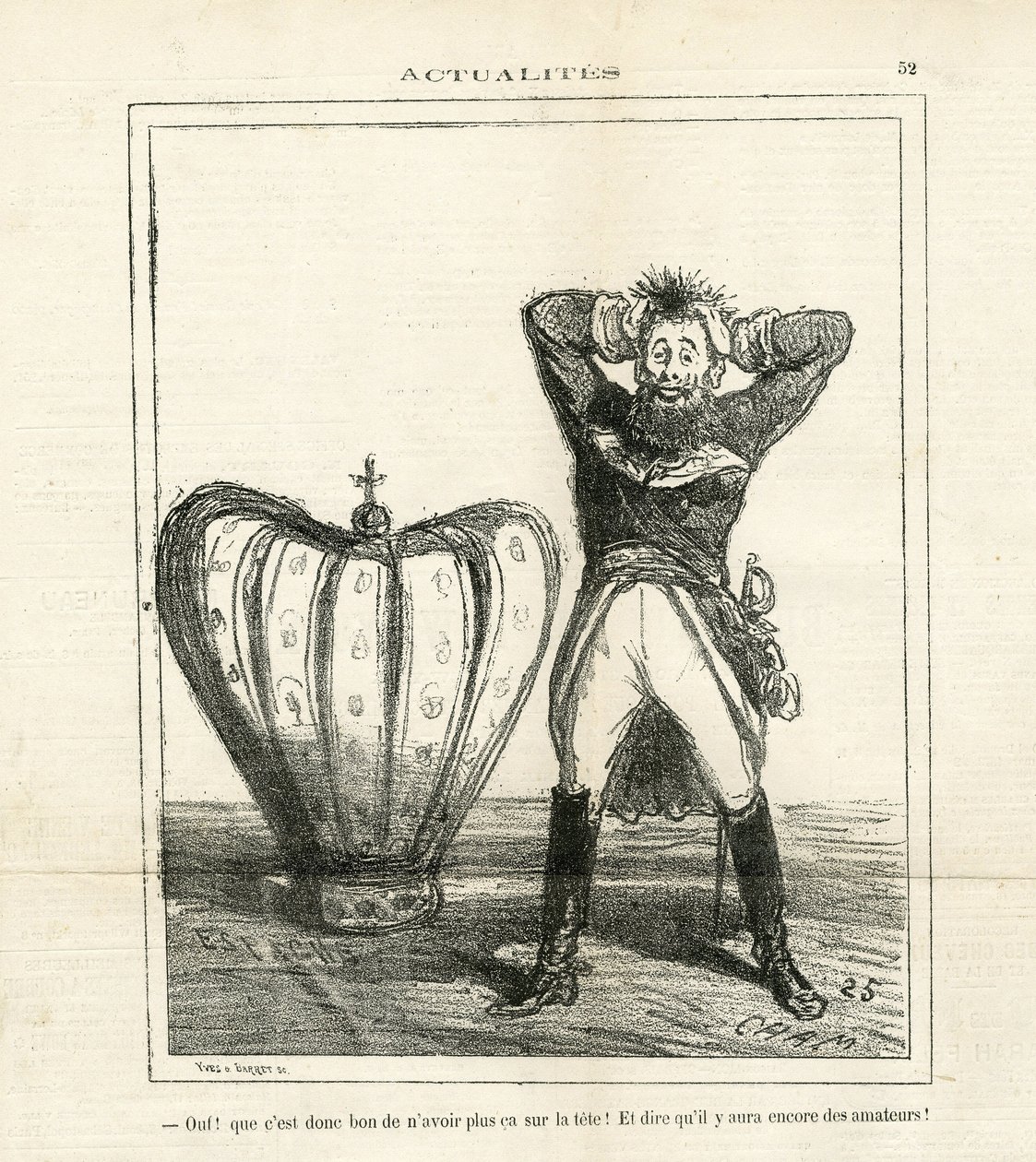 Illustration av Cham (1819-1879) i The Charivari av Amédée de Noé