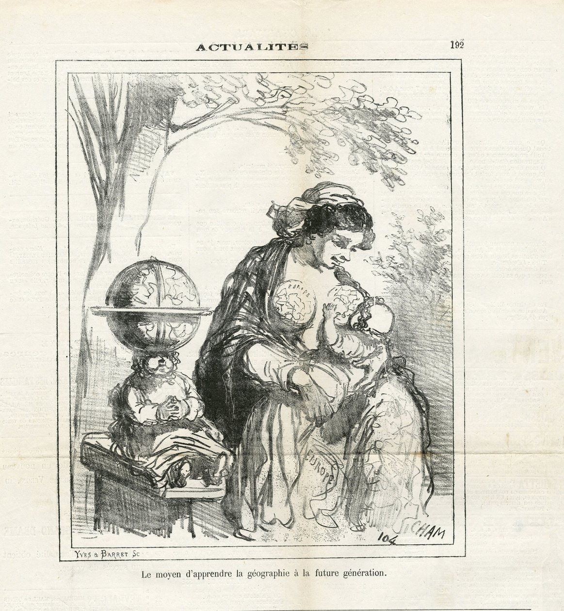 Illustration av Cham (1819-1879) i The Charivari av Amédée de Noé