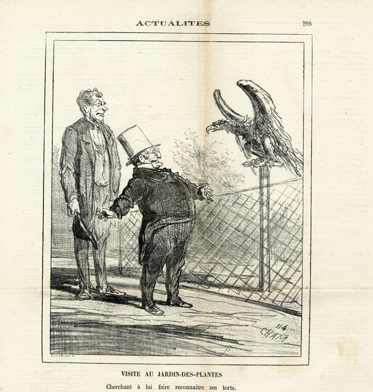 Illustration av Cham (1819-1879) i The Charivari av Amédée de Noé