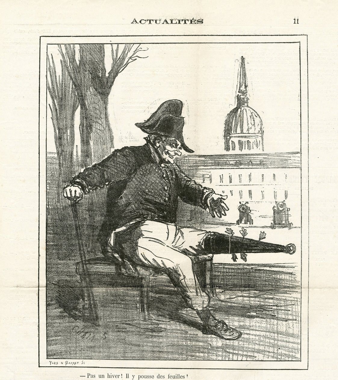 Illustration av Cham (1819-1879) i The Charivari av Amédée de Noé