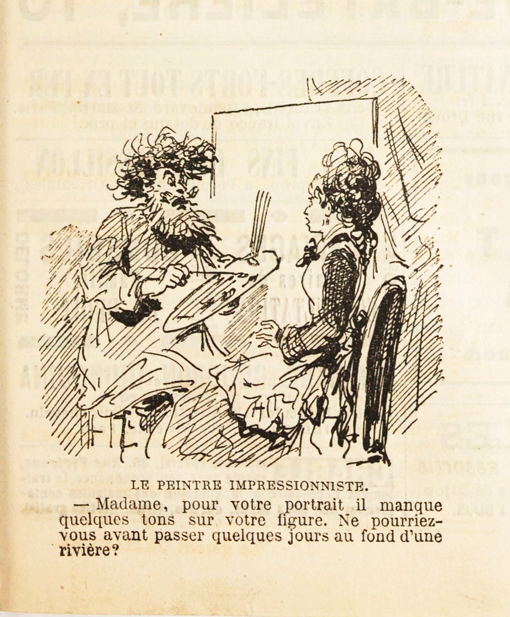 Fru, för ditt porträtt saknas några toner i ditt ansikte..., 1877. av Cham