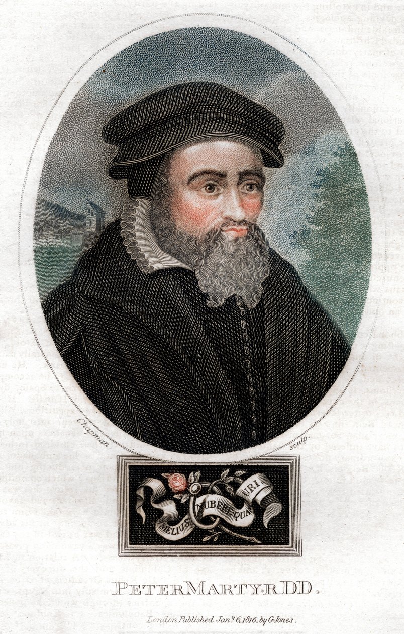 Pietro Martire Vermigli 1499-1562, italiensk teolog, 1816. av Chapman and Co
