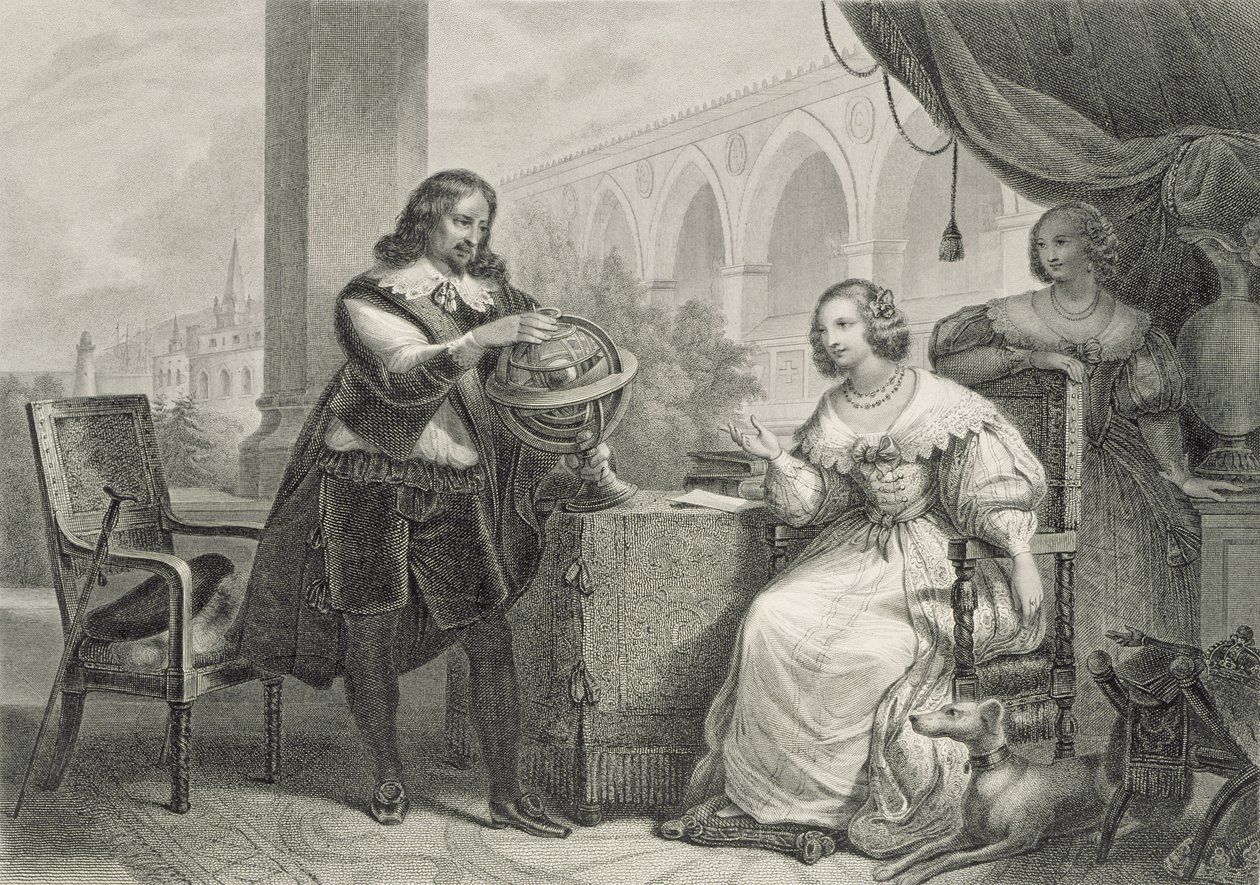 Christina (1626-89) Drottning av Sverige, från en serie kända kvinnor, graverad av Jean Denis Nargeot (1795-s.1865) av Charles Abraham Chasselat