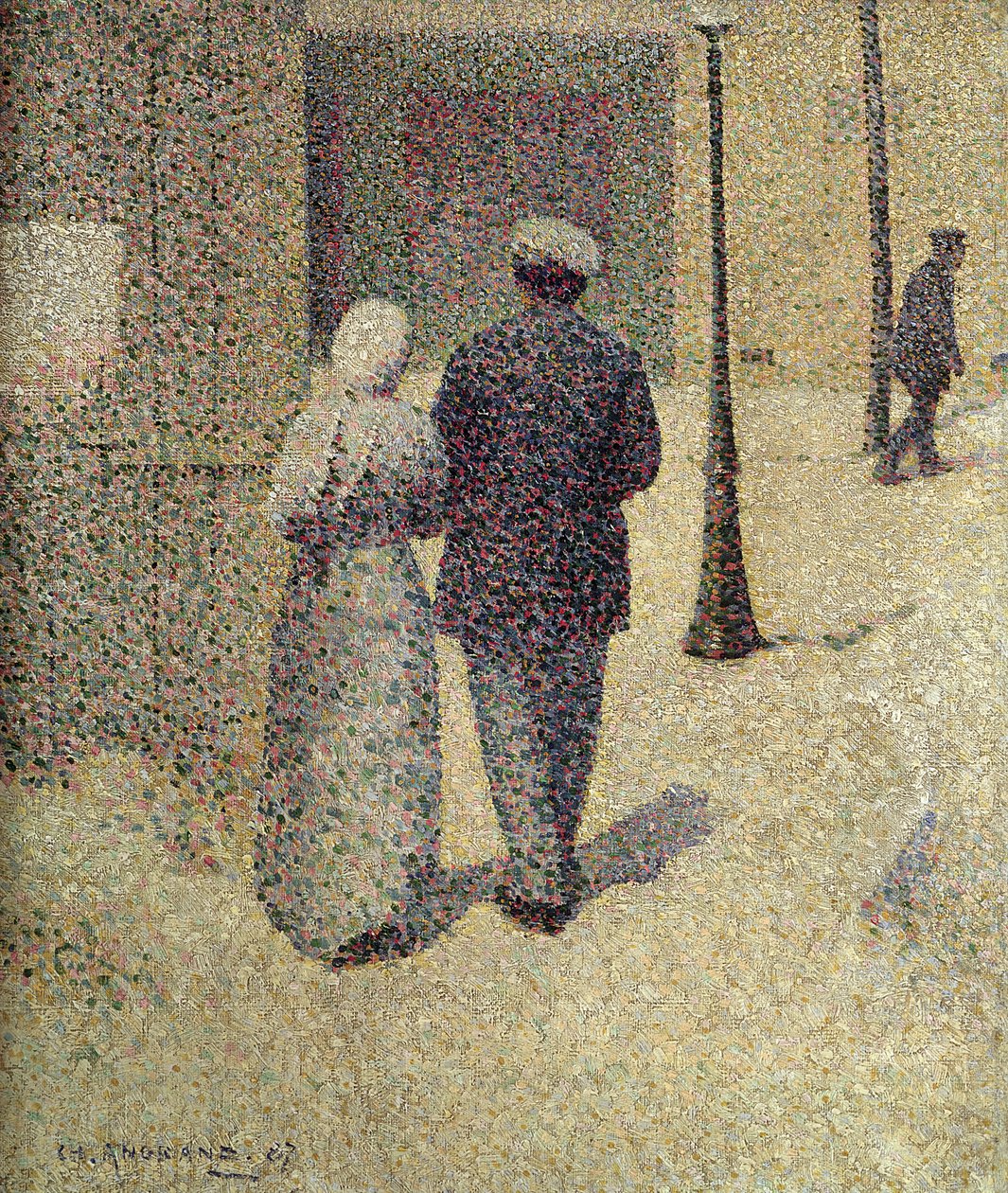 Ett par på gatan, 1887 av Charles Angrand