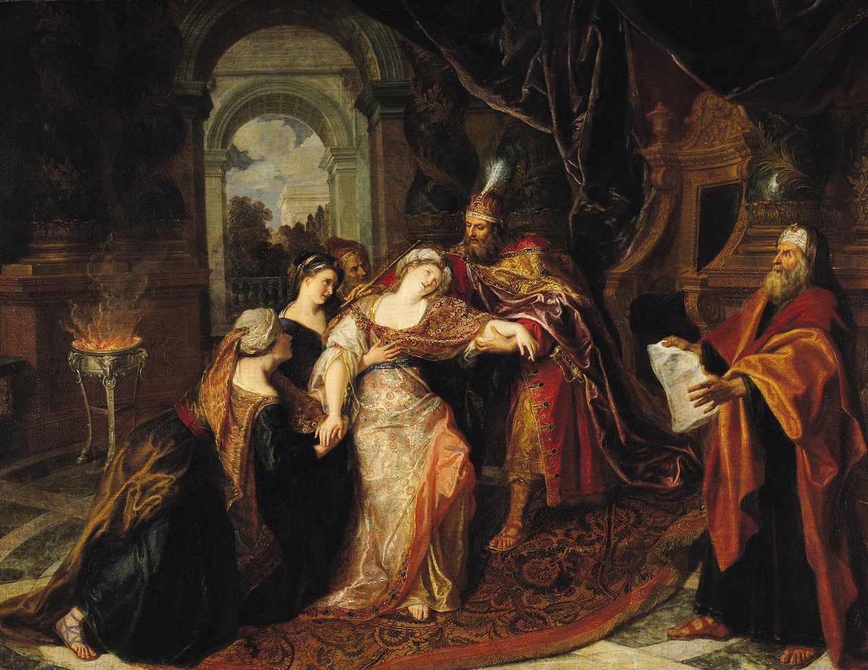 Ester före Ahasveros, före 1697 av Charles Antoine Coypel