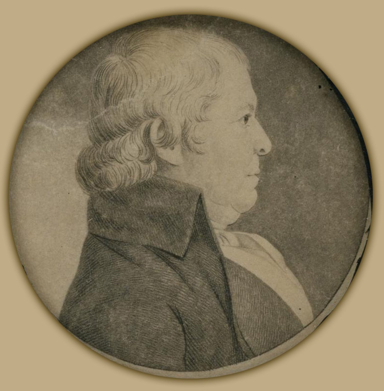 Porträtt av Paul Revere, Jr. av Charles Balthazar Julien Févret de Saint Mémin