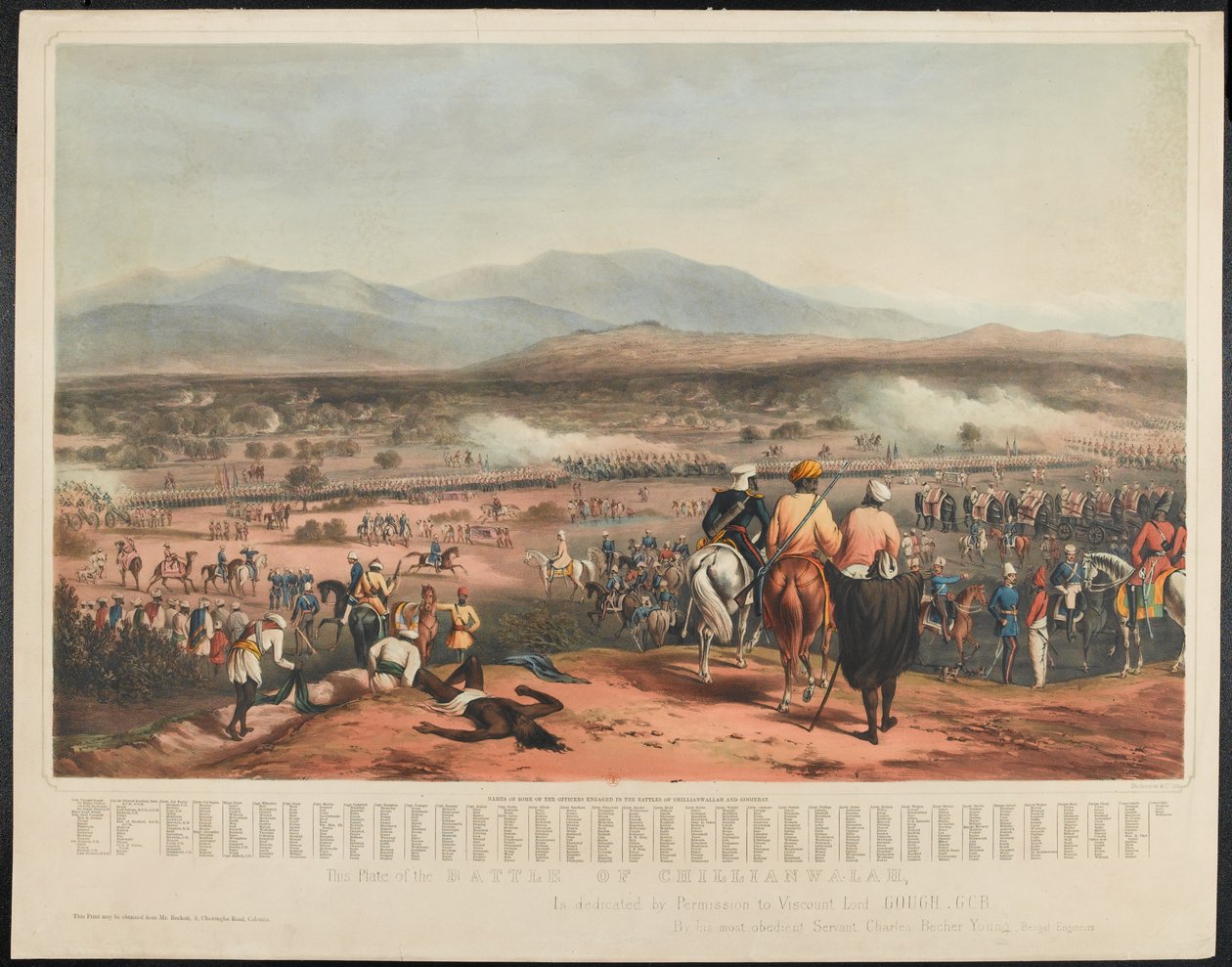 Slaget vid Chillianwala den 13 januari 1849 av Charles Becher Young