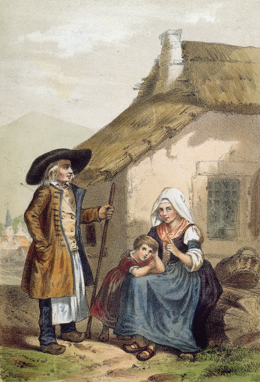 Bönder från Courpiere i Puy de Dome-regionen i Auvergne, mitten av 1800-talet. av Charles Bour