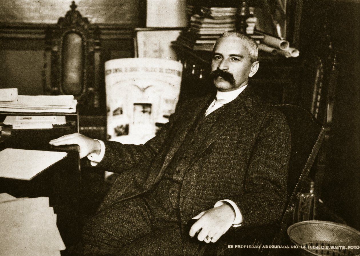 Vicepresident Ramon Corral, 14 december 1904 (bw-foto) av Charles Burlingame Waite