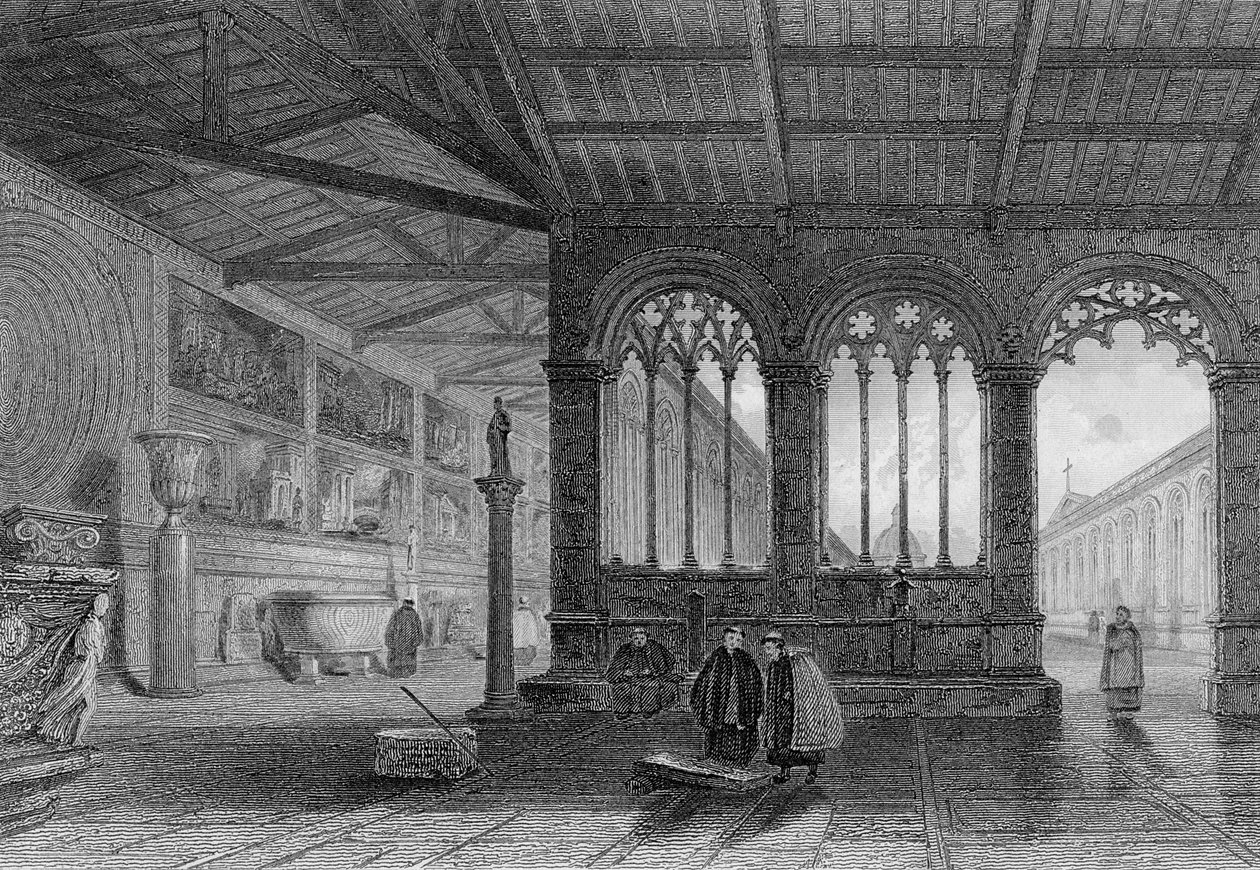 Campo Santo, Pisa, graverad av Edward Finden av Charles Cattermole