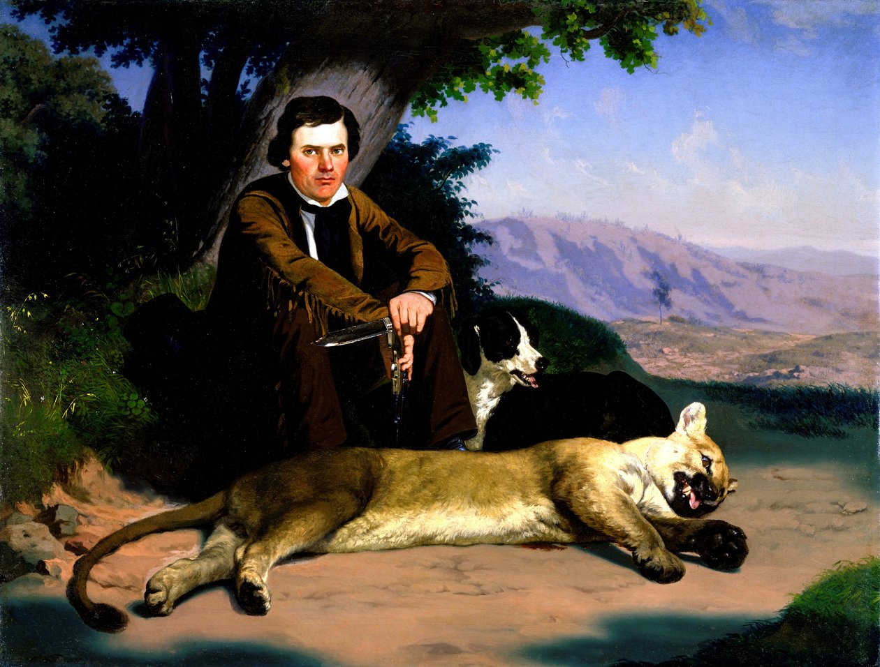 Peter Quivey and the Mountain Lion  av Charles Christian Nahl