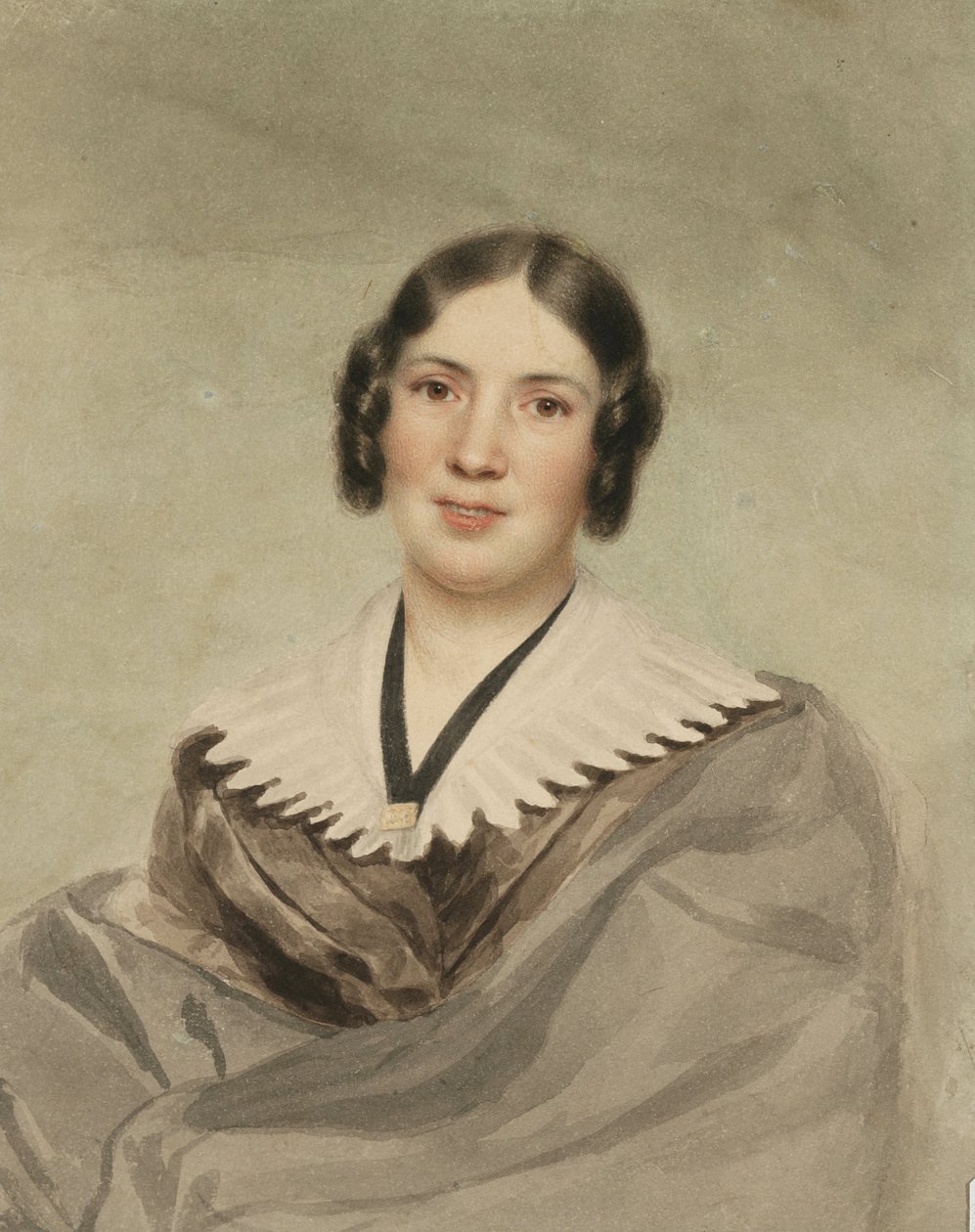 Mrs. Thomas Ingham, 1837 (wc med grafit på krämvävt papper) av Charles Cromwell Ingham