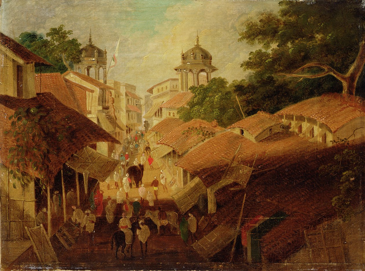 Gata i Patna, ca 1825 av Charles d Oyly