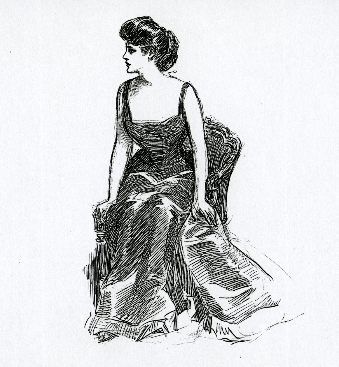 En Gibson Girl, ca 1902 av Charles Dana Gibson