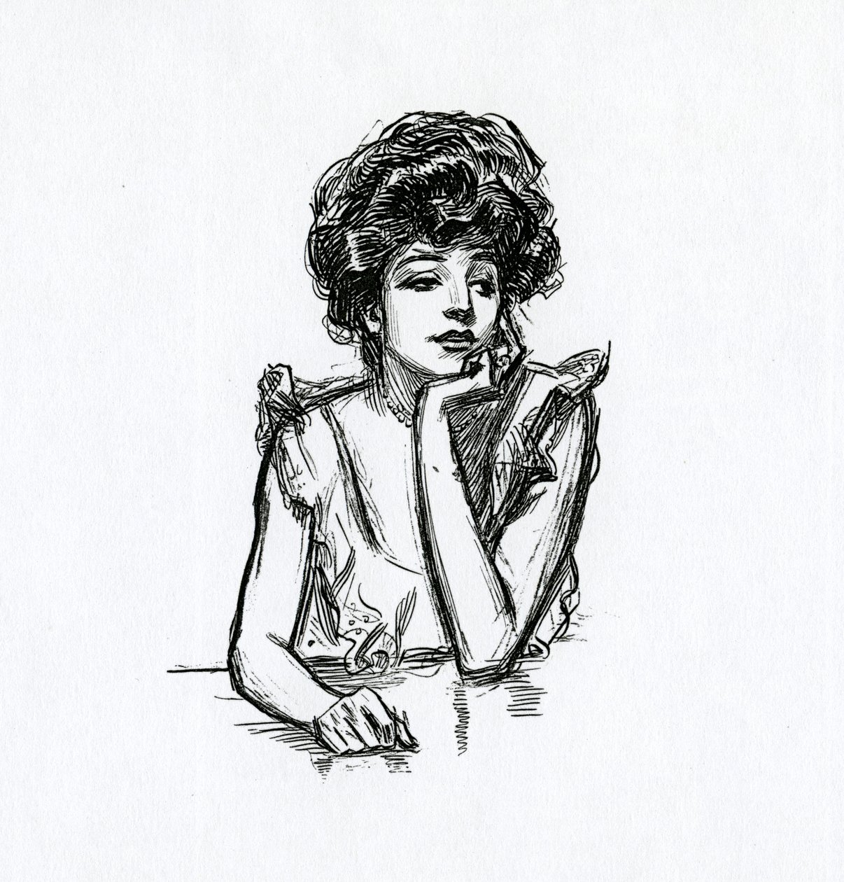 En Gibson Girl, ca 1902 av Charles Dana Gibson
