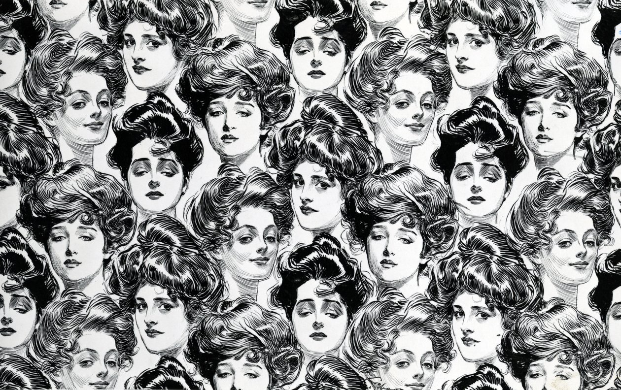 Tapet för en ungkarlslägenhet, 1902 av Charles Dana Gibson