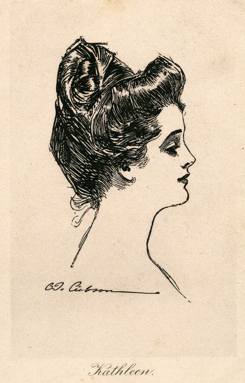 Kathleen, en Gibson Girl, ca 1900 av Charles Dana Gibson