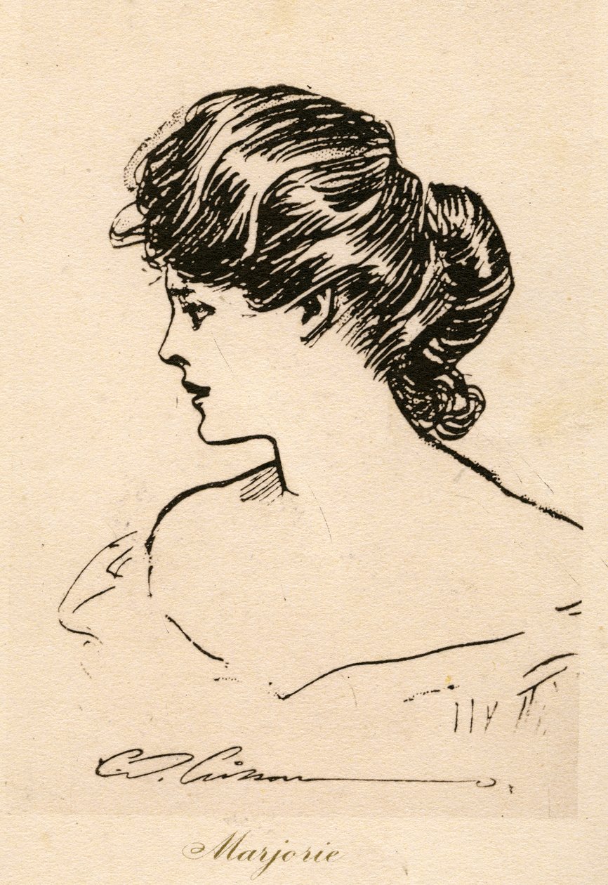 Marjorie, en Gibson Girl, ca 1900 av Charles Dana Gibson