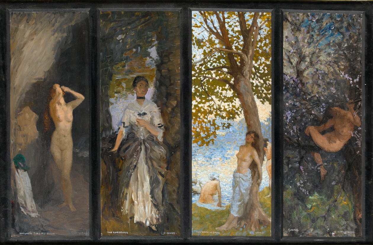 Fyra studier: Fågelsång, Vår, Rendezvous, Naturens tröttande rum av Charles Daniel Ward