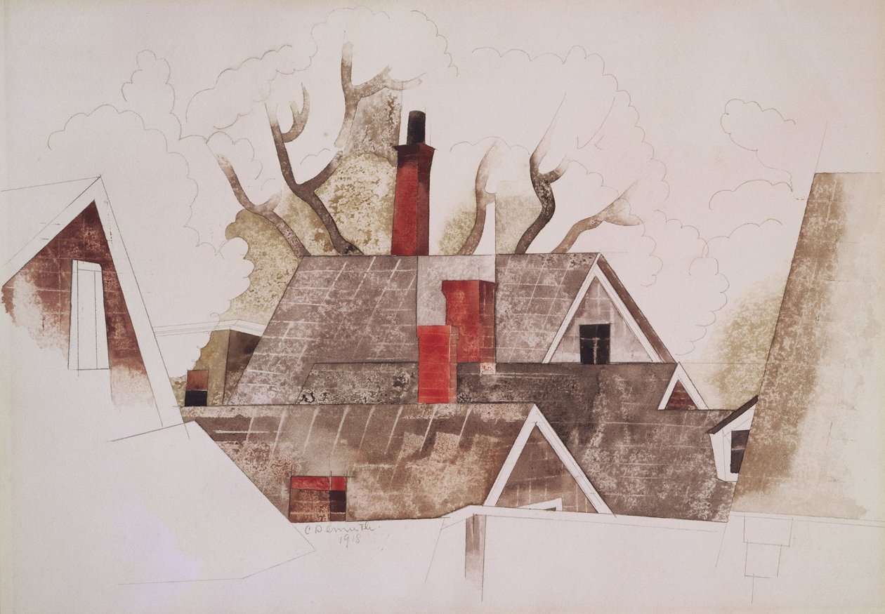 Röda skorstenar av Charles Demuth