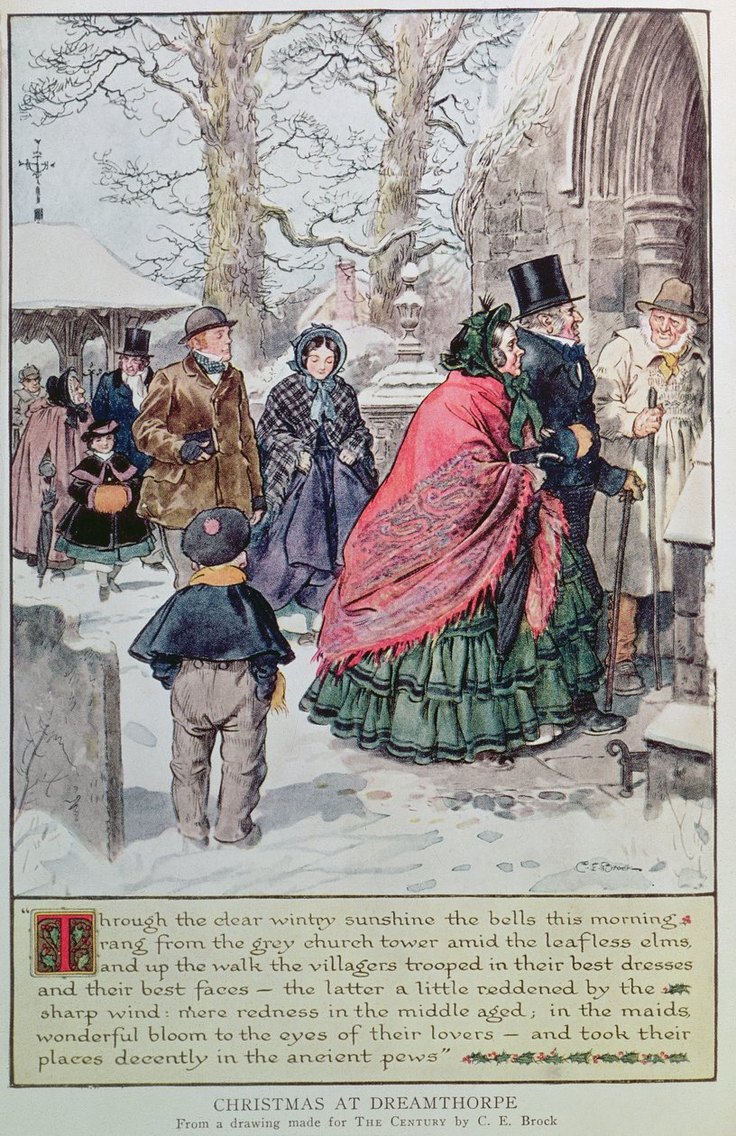 Christmas at Dreamthorpe, från en teckning gjord för "The Century" av Charles Edmund Brock