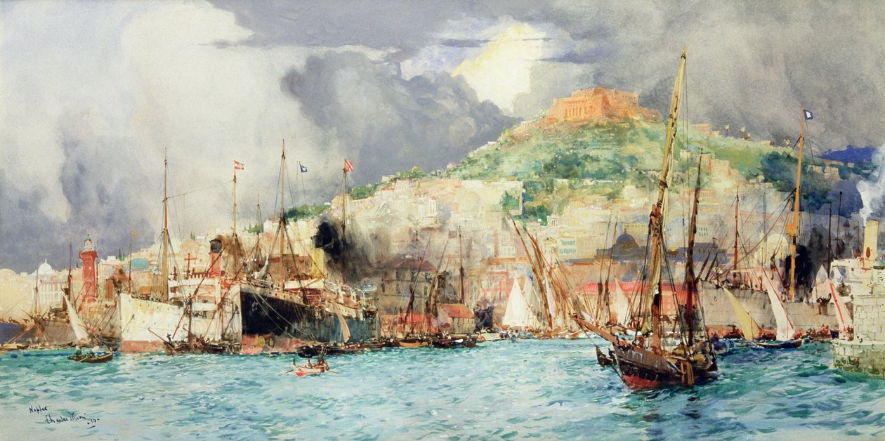 Frakt i Neapel av Charles Edward Dixon