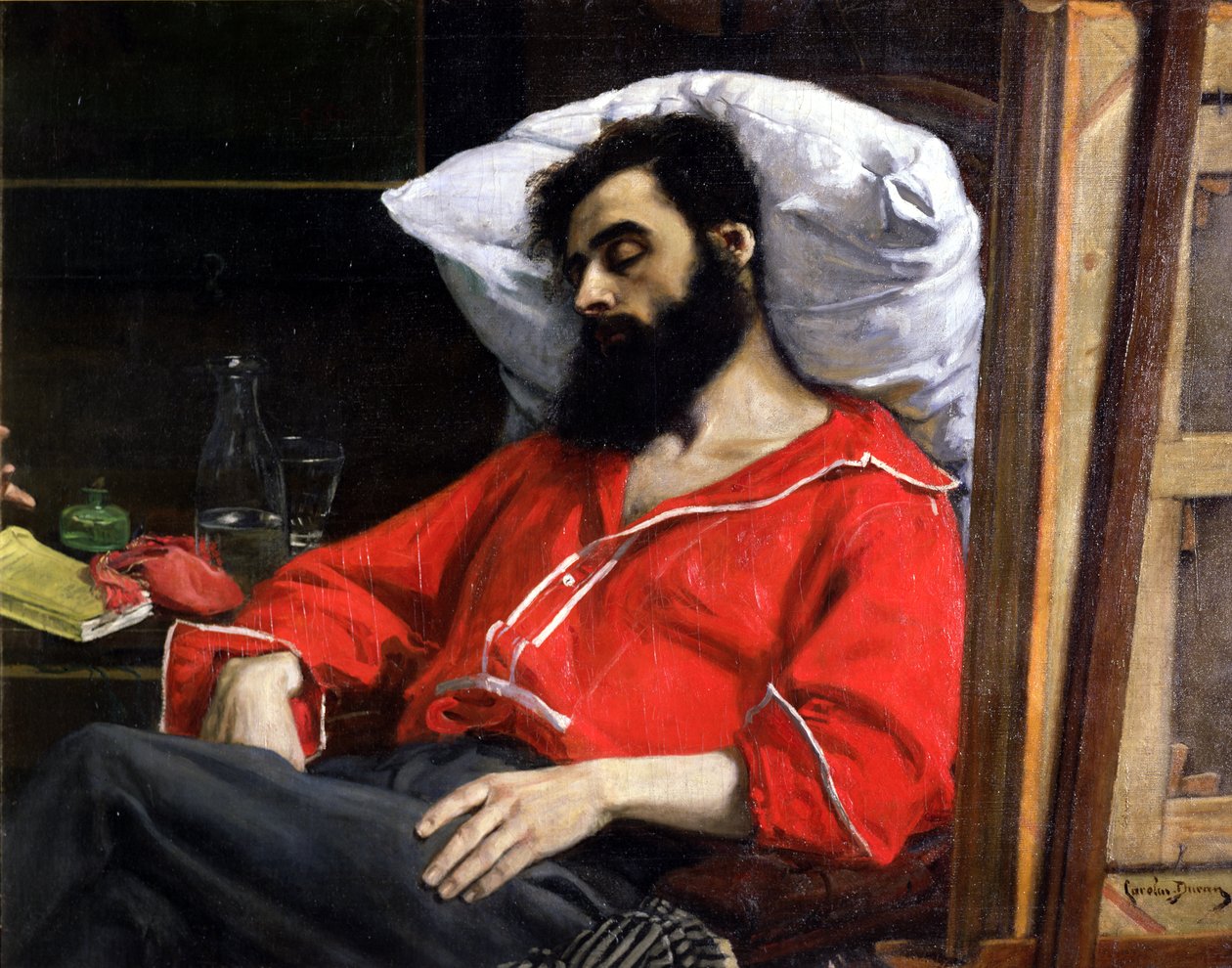 The Convalescent, eller The Wounded Man, detalj klippt av konstnären från 