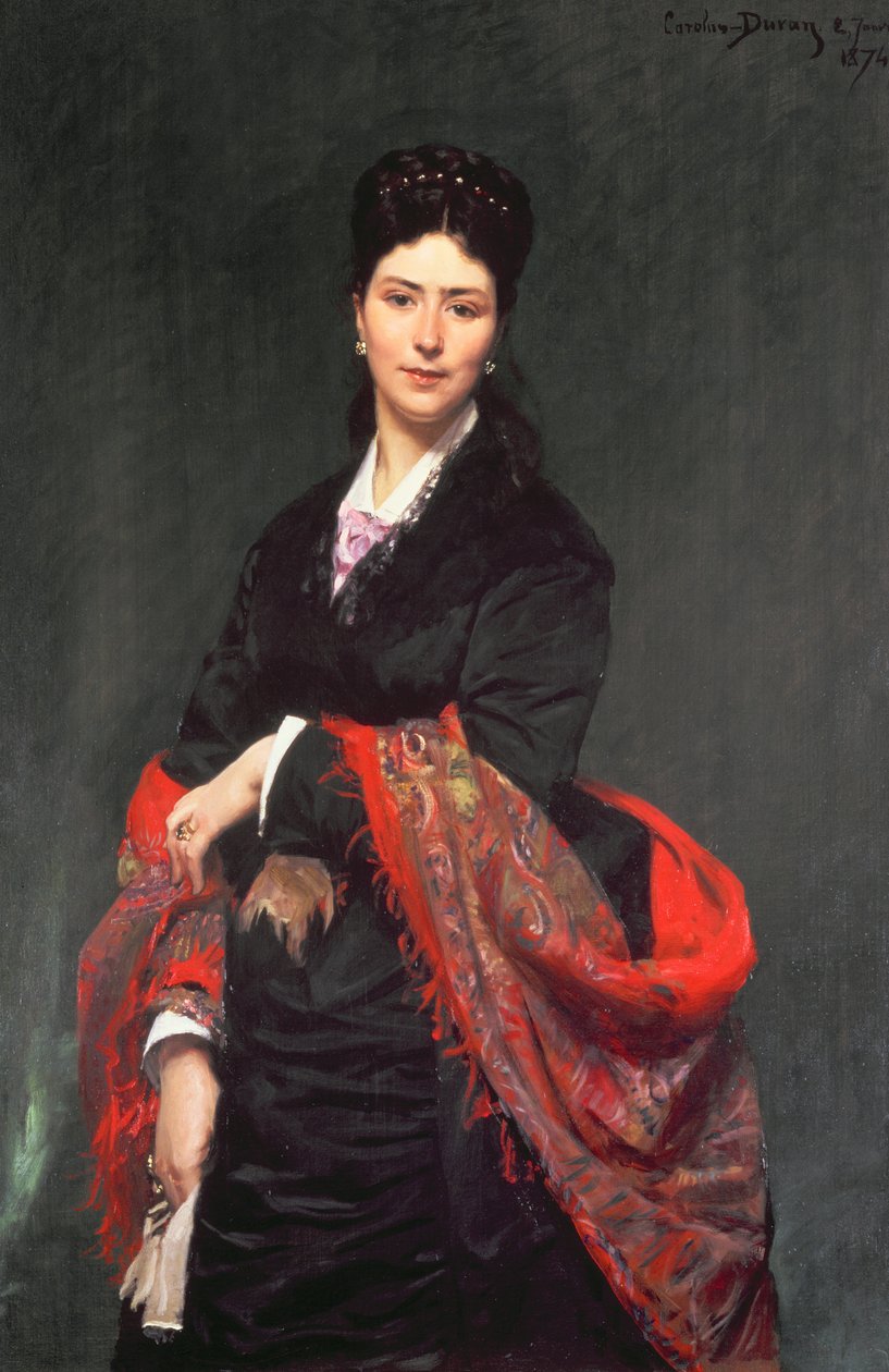 Porträtt av fru Marie Clerc, 1874 av Charles Emile Auguste Carolus Duran