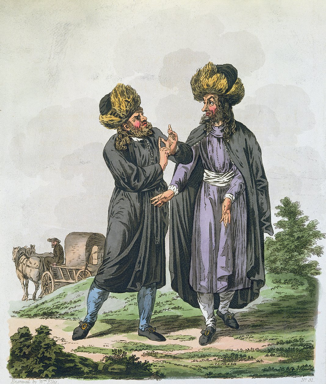 Polska judar, graverad av William Ellis (1747-1810) publicerad 1804 av Charles Emilius Gold