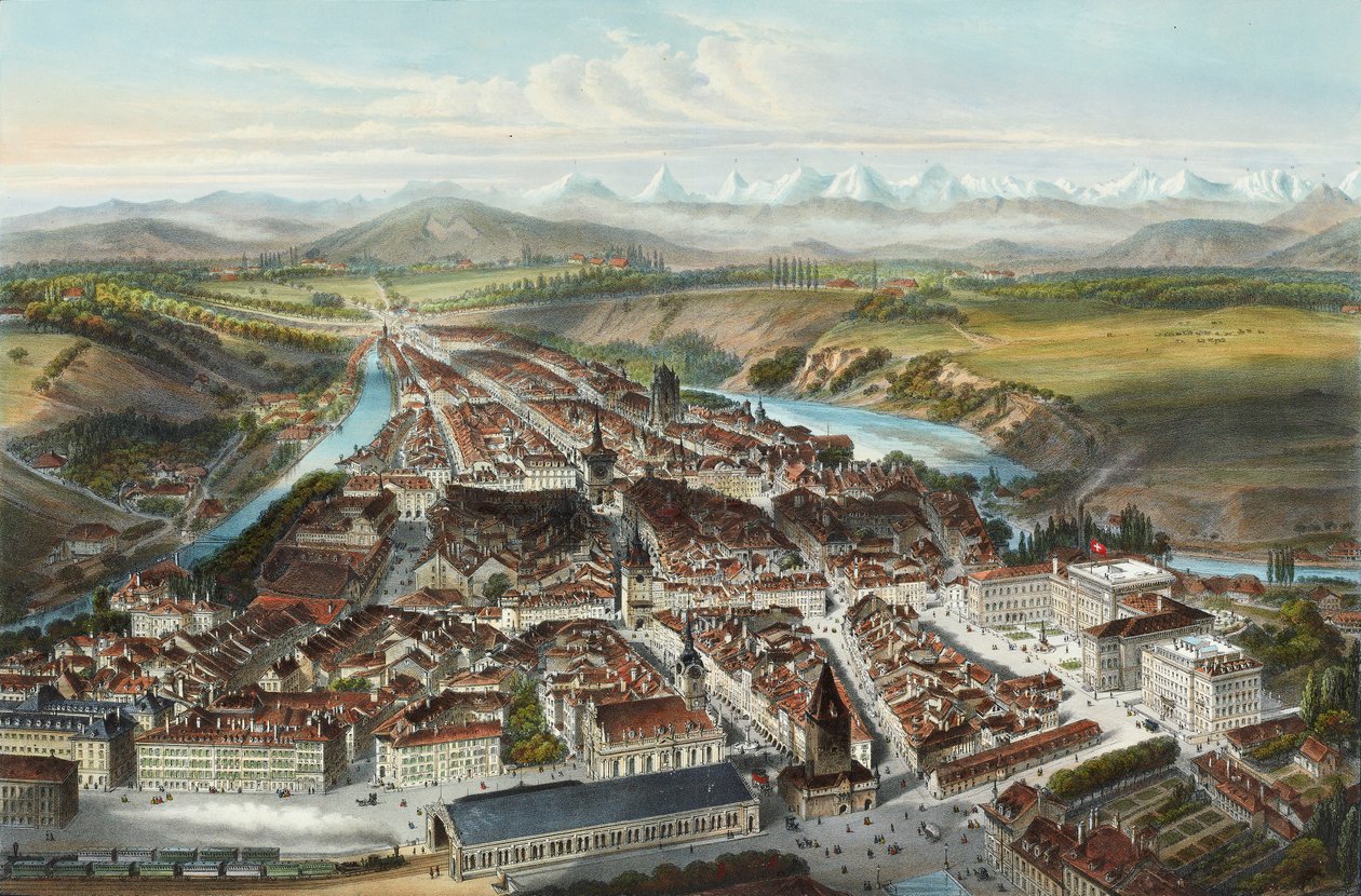 Staden Bern av Charles Fichot