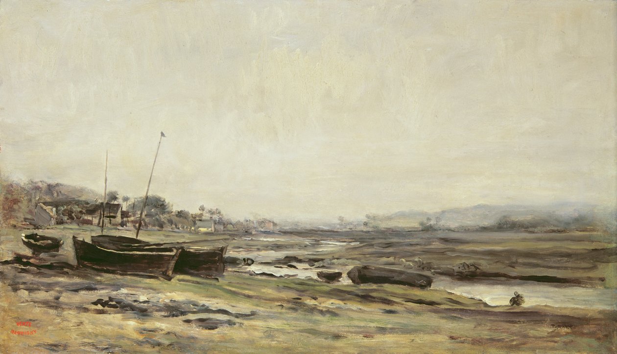 Fiskebåtar av Charles Francois Daubigny