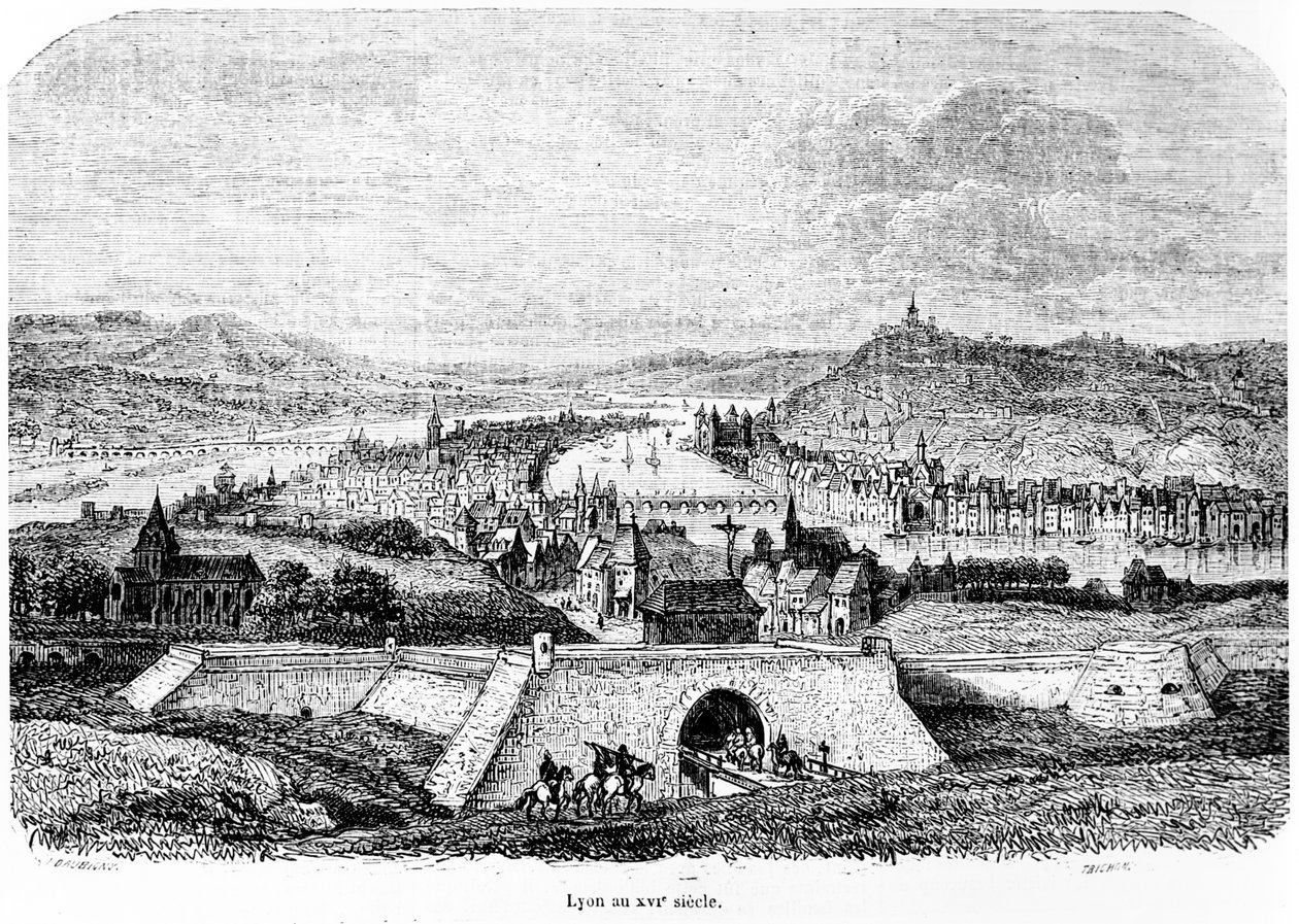 Lyon på 1500-talet, 1856 av Charles Francois Daubigny