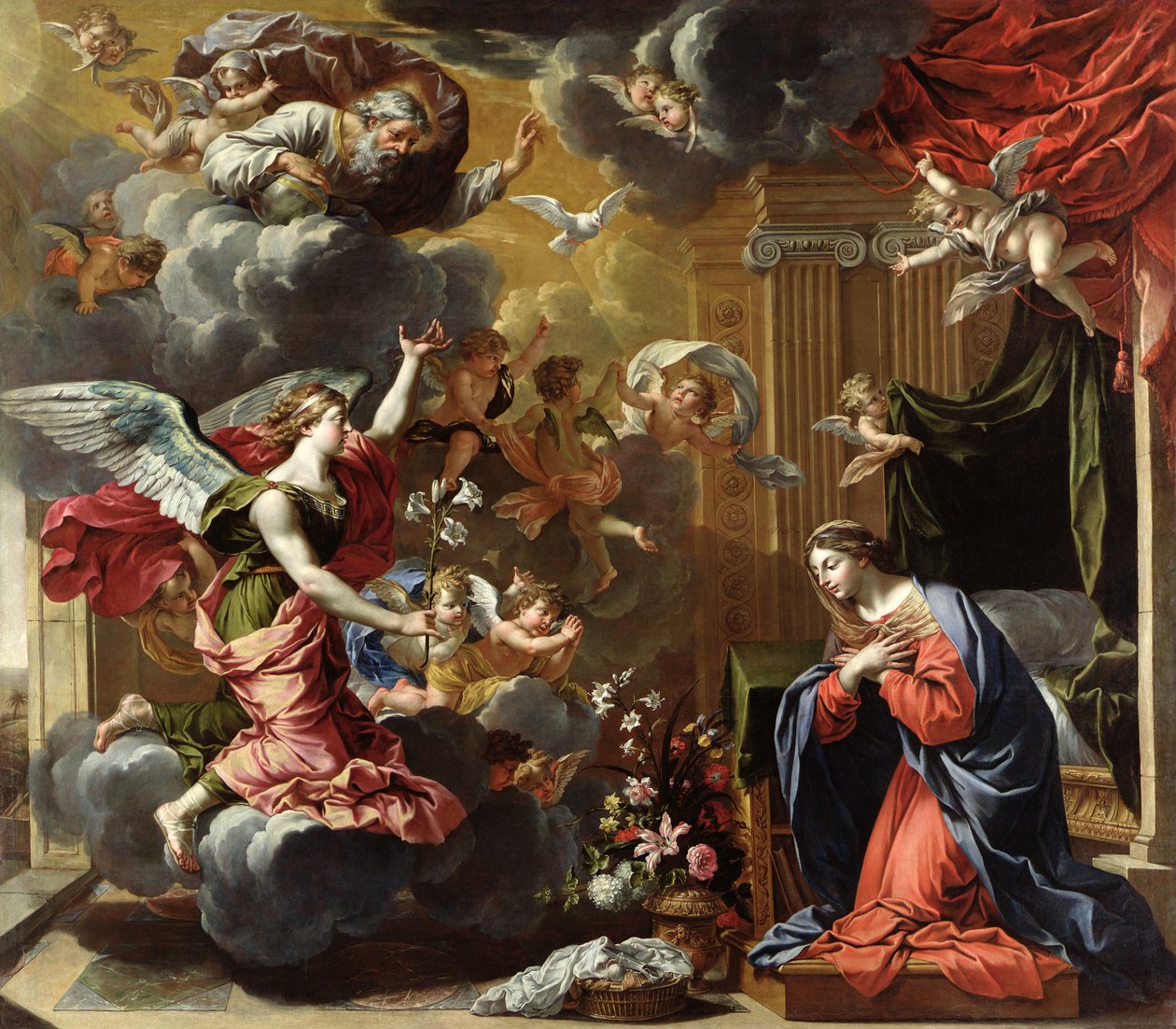 Bebådelsen, 1651-52 av Charles Francois Poerson