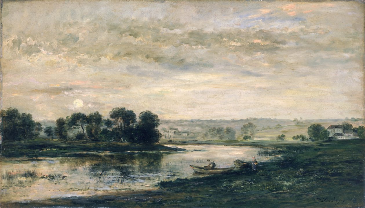 Evening on the Oise, 1872 av Charles Francois Daubigny