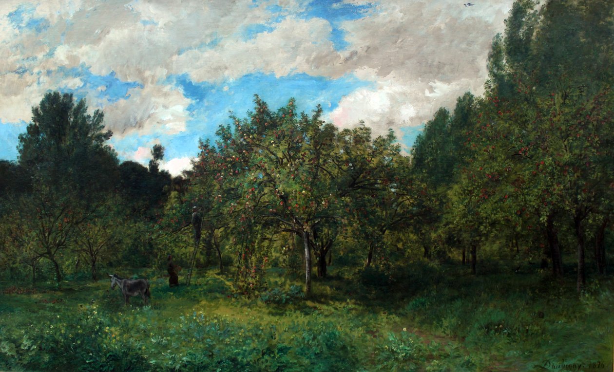 Den franska fruktträdgården vid skördetid av Charles Francois Daubigny