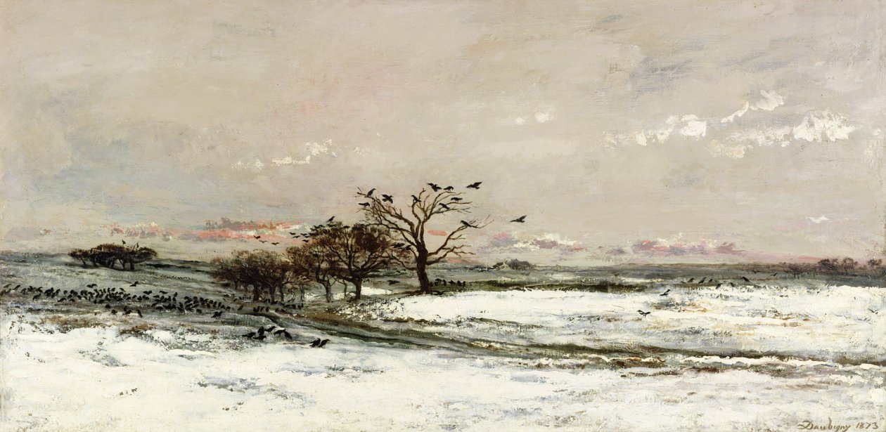 Snön, 1873 av Charles Francois Daubigny