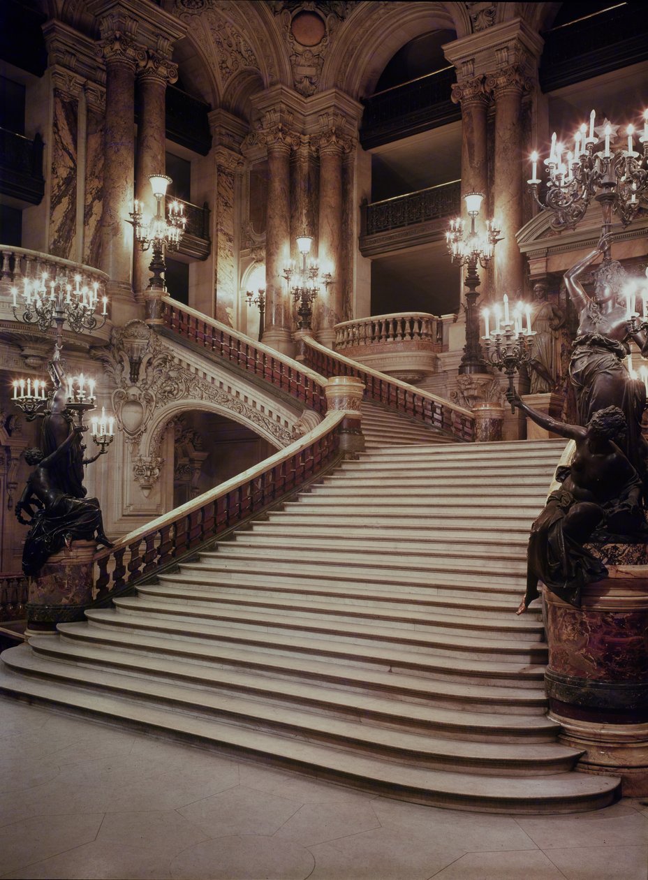 Den stora trappan på Opera-Garnier, 1860-75 av Charles Garnier