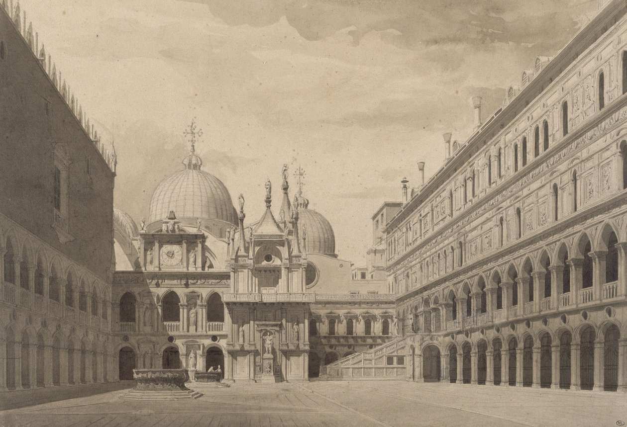 Gården till Doges -palatset i Venedig av Charles Garnier