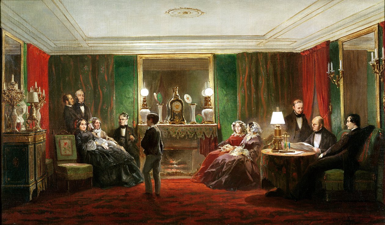 Interiör av en salong på Rue de Gramont, 1858 av Charles Giraud