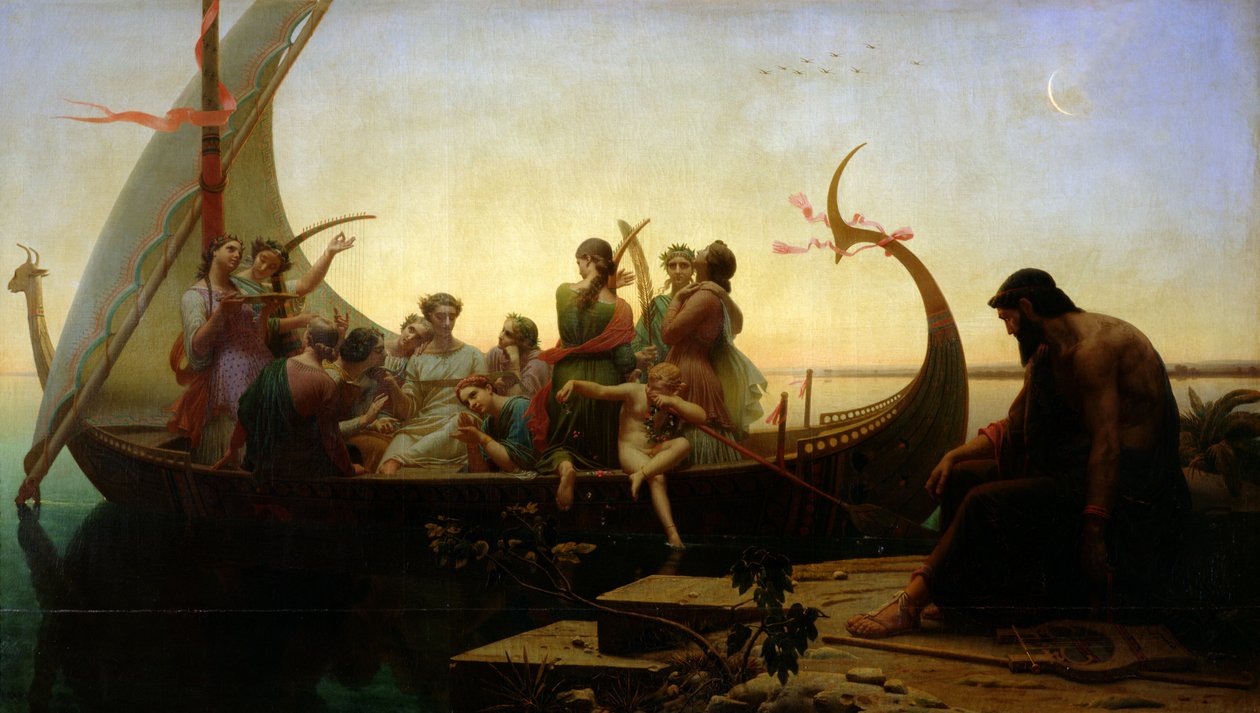 Förlorade illusioner, eller kväll, före 1843 av Charles Gleyre