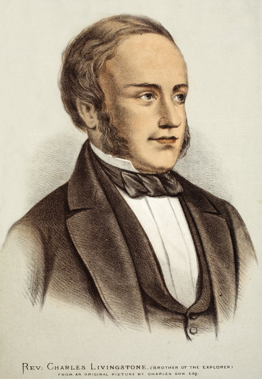 Pastor Charles Livingstone, illustration från The Pictorial Edition av David Livingstones liv och upptäckter av J. Ewing Richie, pub. av A. Fullarton & Co., 1876 av Charles Gow